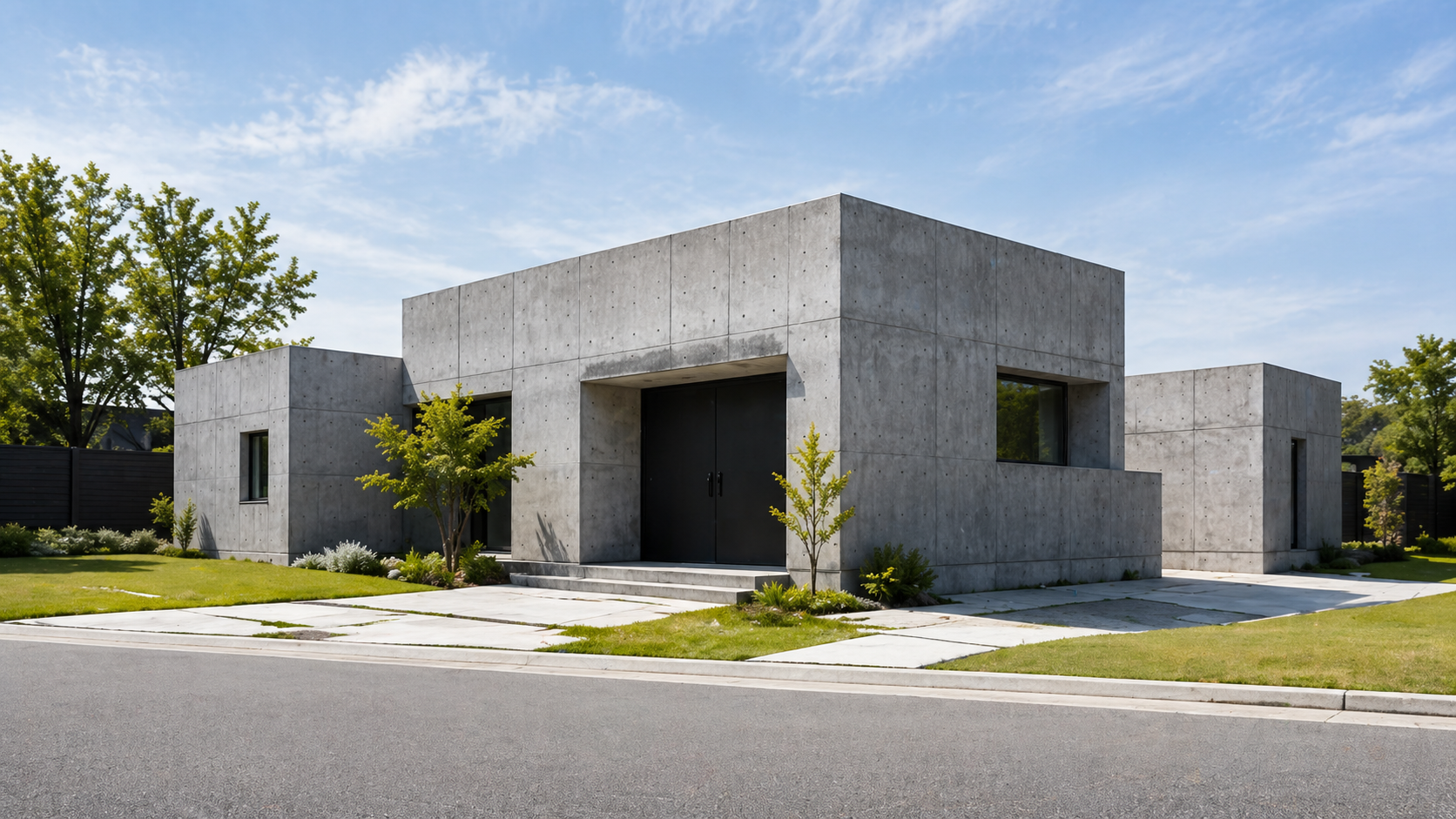 コンクリート住宅の外観